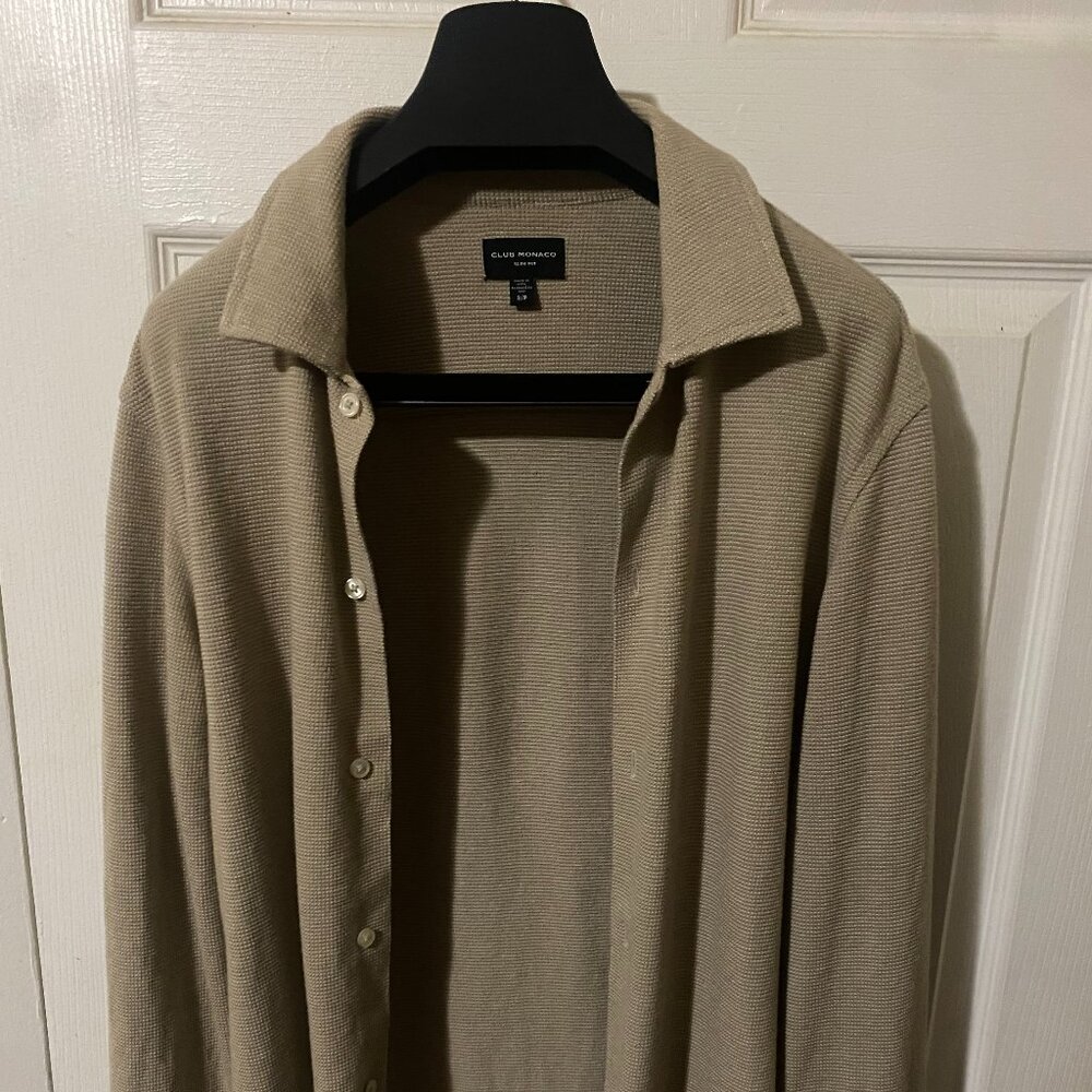 Club Monaco Relaxed Waffle Knit Shirt